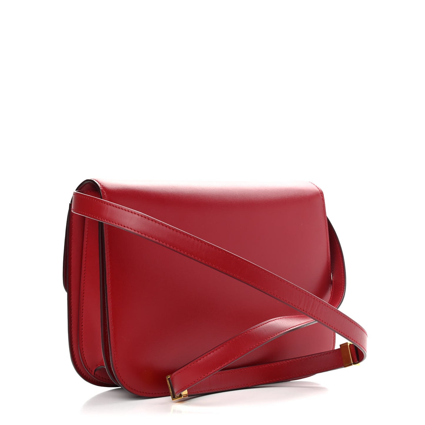 Box Calfskin Medium Classic Box Flap Bag Red