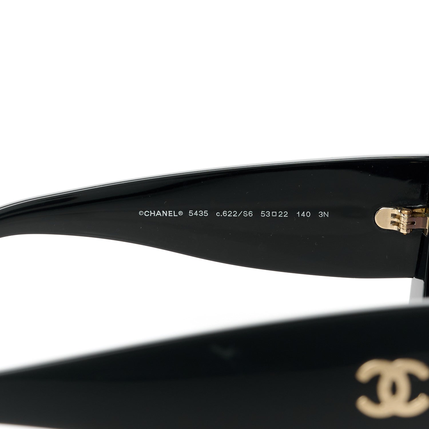 Chanel Acetate Rectangle Sunglasses 5435 Black 5 of 8