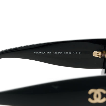 Chanel Acetate Rectangle Sunglasses 5435 Black 5 of 8