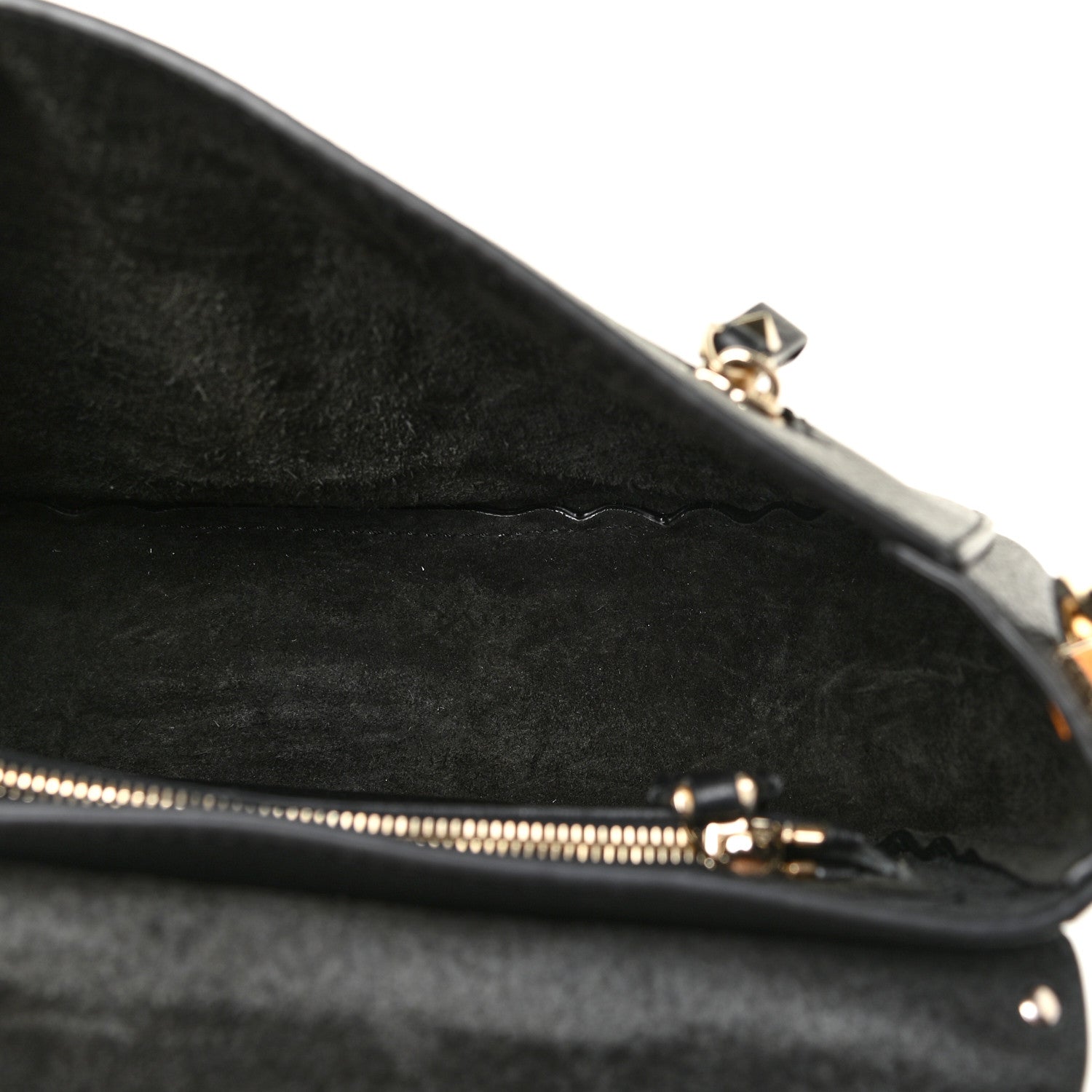 Valentino Garavani Grained Calfskin Rockstud Saddle Bag Black 5 of 16