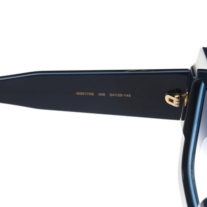 Gucci Acetate Square Web Frame GG0178S Sunglasses Navy 5 of 10