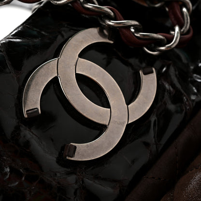 Chanel Iridescent Calfskin Quilted Large In The Mix Tote Dark Brown 11 of 13