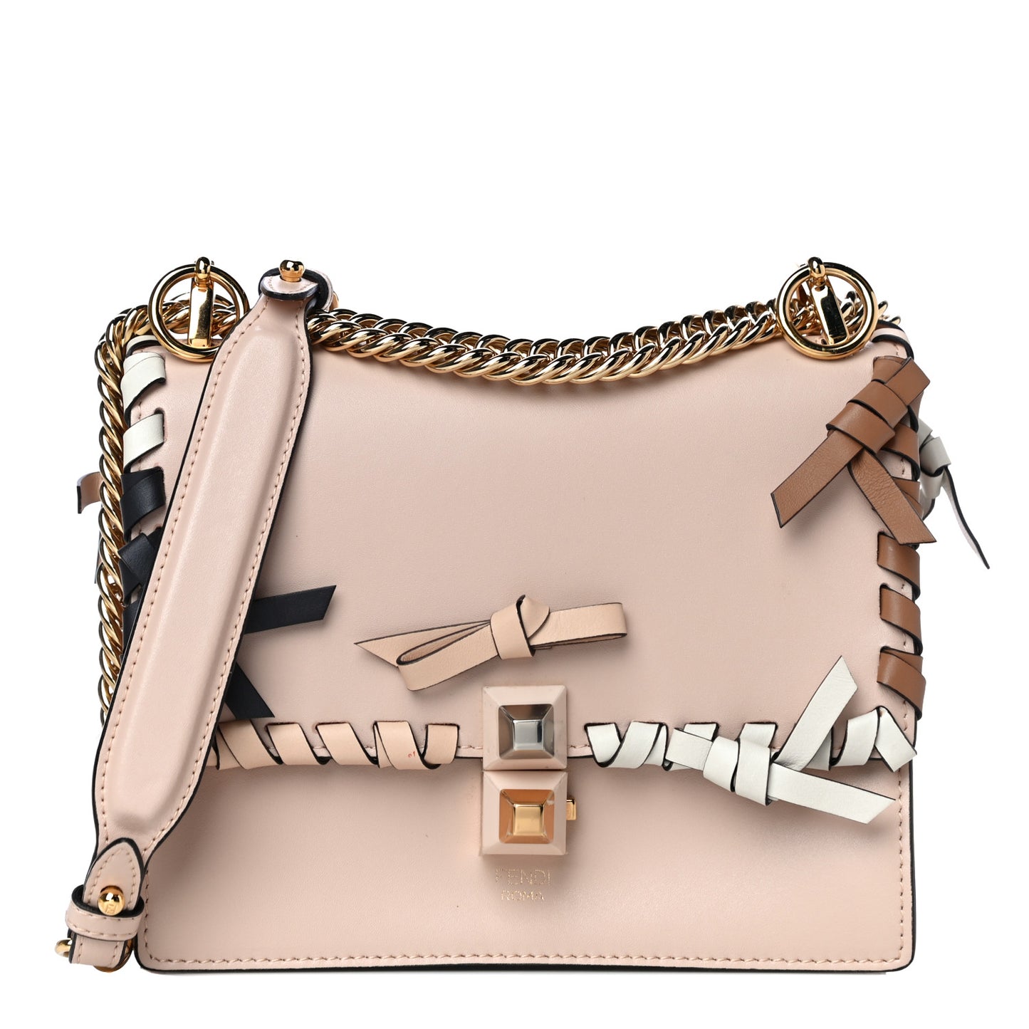 Vitello Liberty Whipstitch Bow Small Kan I Shoulder Bag Plaster Multicolor