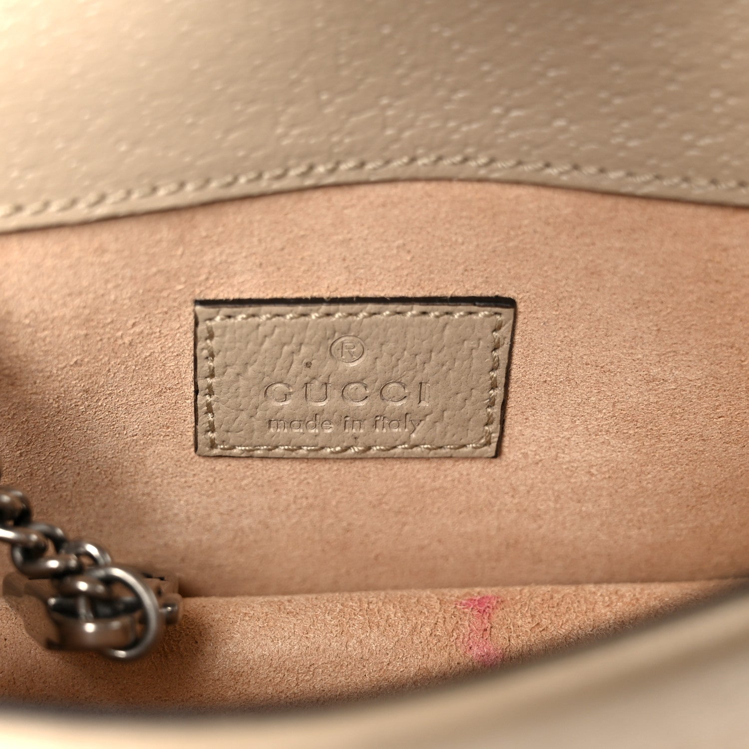 Gucci GG Supreme Monogram Textured Dollar Calfskin Super Mini Dionysus Shoulder Bag Beige Mystic White Oatmeal 6 of 11