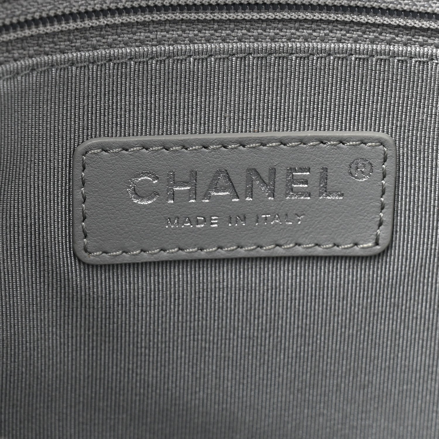 Chanel Calfskin Chain 20s Signe Tote Silver 6 of 13