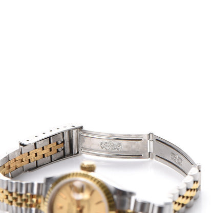 Rolex Stainless Steel 18K Yellow Gold 26mm Oyster Perpetual Datejust Watch Champagne 69173 12 of 12