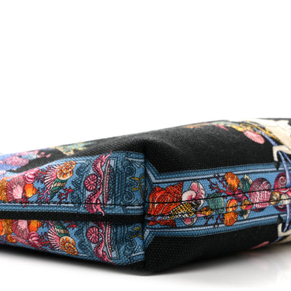 Versace Canvas Underwater Medusa Tote Black Multicolor 8 of 9