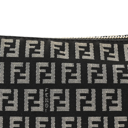 Fendi Zucchino Vitello Pochette Black White 9 of 12