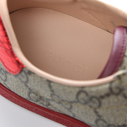 Gucci GG Supreme Monogram Web Womens Ace Sneakers 36 Red 8 of 11