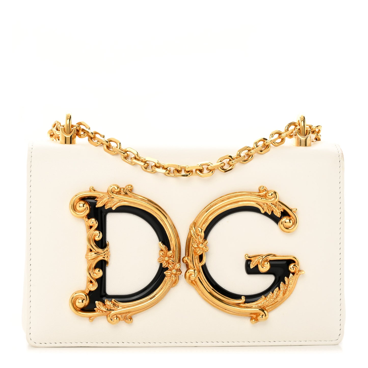 Nappa DG Girls Shoulder Bag White