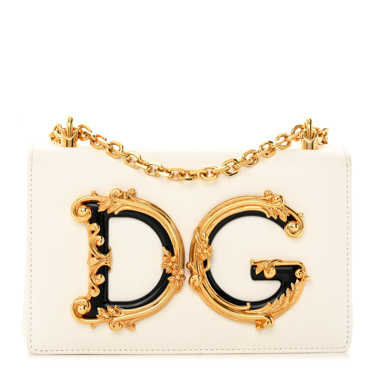 Dolce & Gabbana Nappa DG Girls Shoulder Bag White 1 of 22