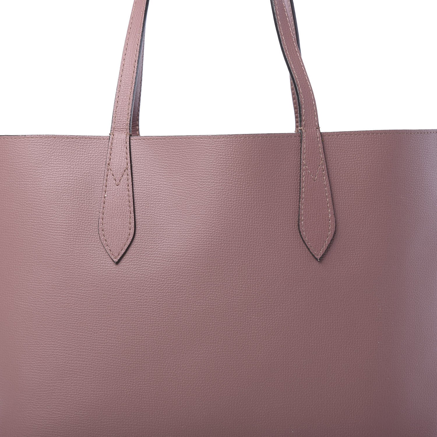 Burberry Grainy Calfskin Haymarket Check Graphic Print Medium Reversible Tote Pink 16 of 21