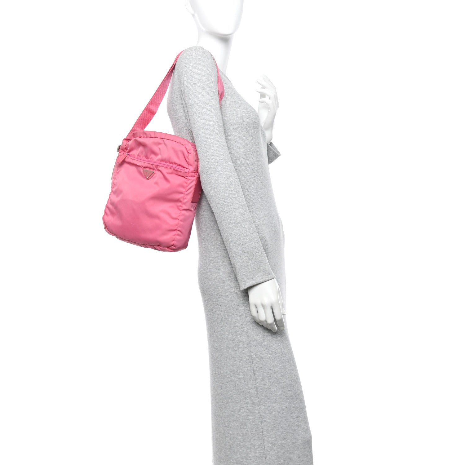 Prada Nylon Messenger Bag Fuxia 3 of 23