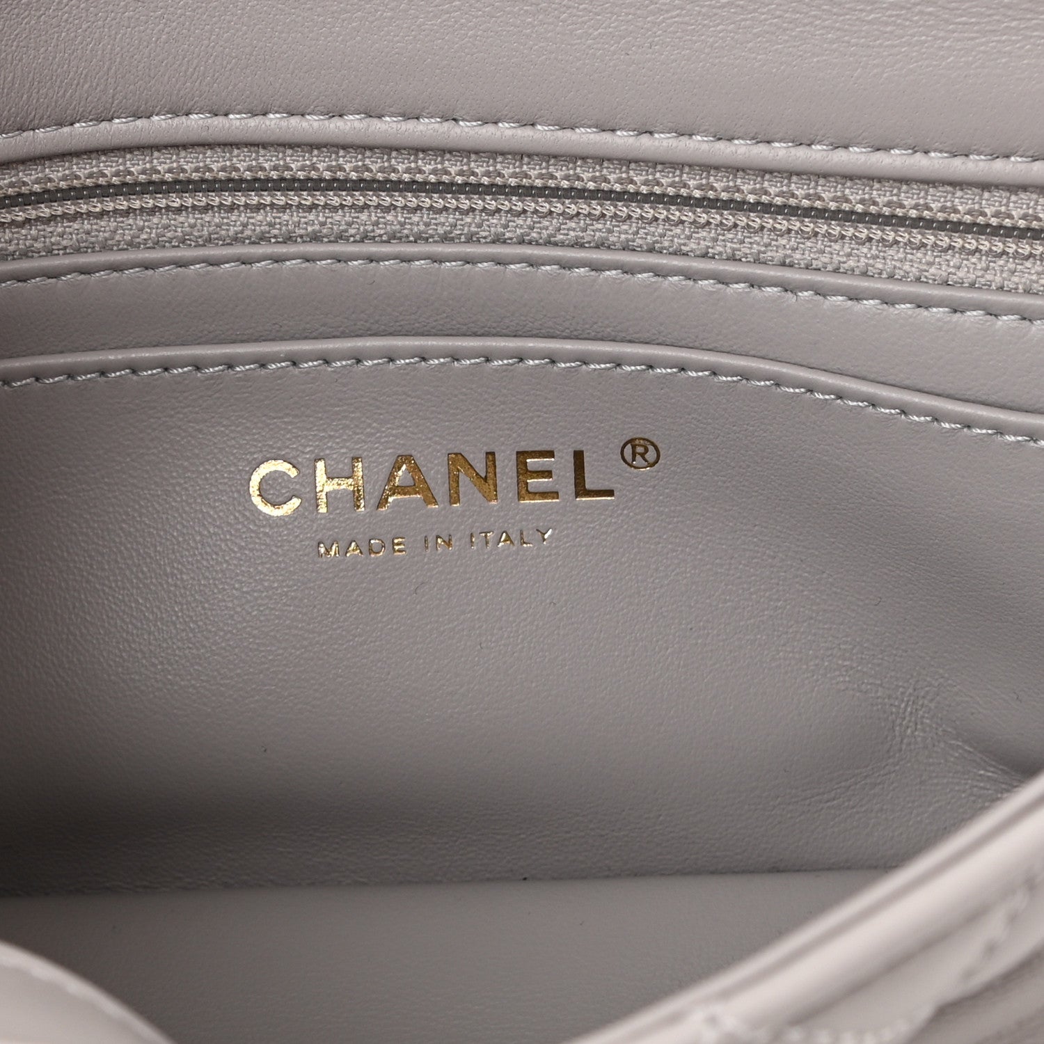 Chanel Lambskin Quilted Mini Rectangular Pearl Crush Flap Grey 6 of 10