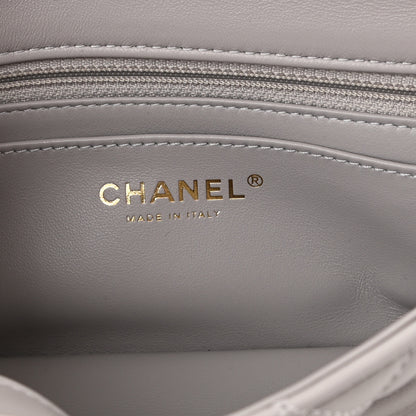 Chanel Lambskin Quilted Mini Rectangular Pearl Crush Flap Grey 6 of 10