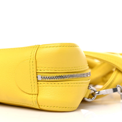 Balenciaga Shiny Day Calfskin Logo XS Triangle Duffle Jaune Black 8 of 12