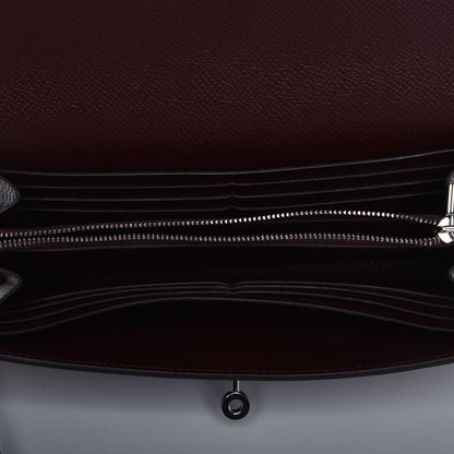 Hermes Epsom Kelly Longue Wallet Bordeaux 5 of 7