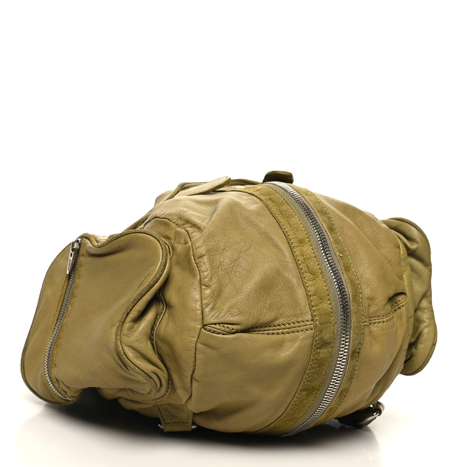 Alexander Wang Lambskin Mini Marti Backpack Green Silver Hardware 4 of 10