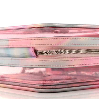 Chanel PVC Patent Calfskin Patent Lambskin Small CC Vanity Case Pink 17 of 31