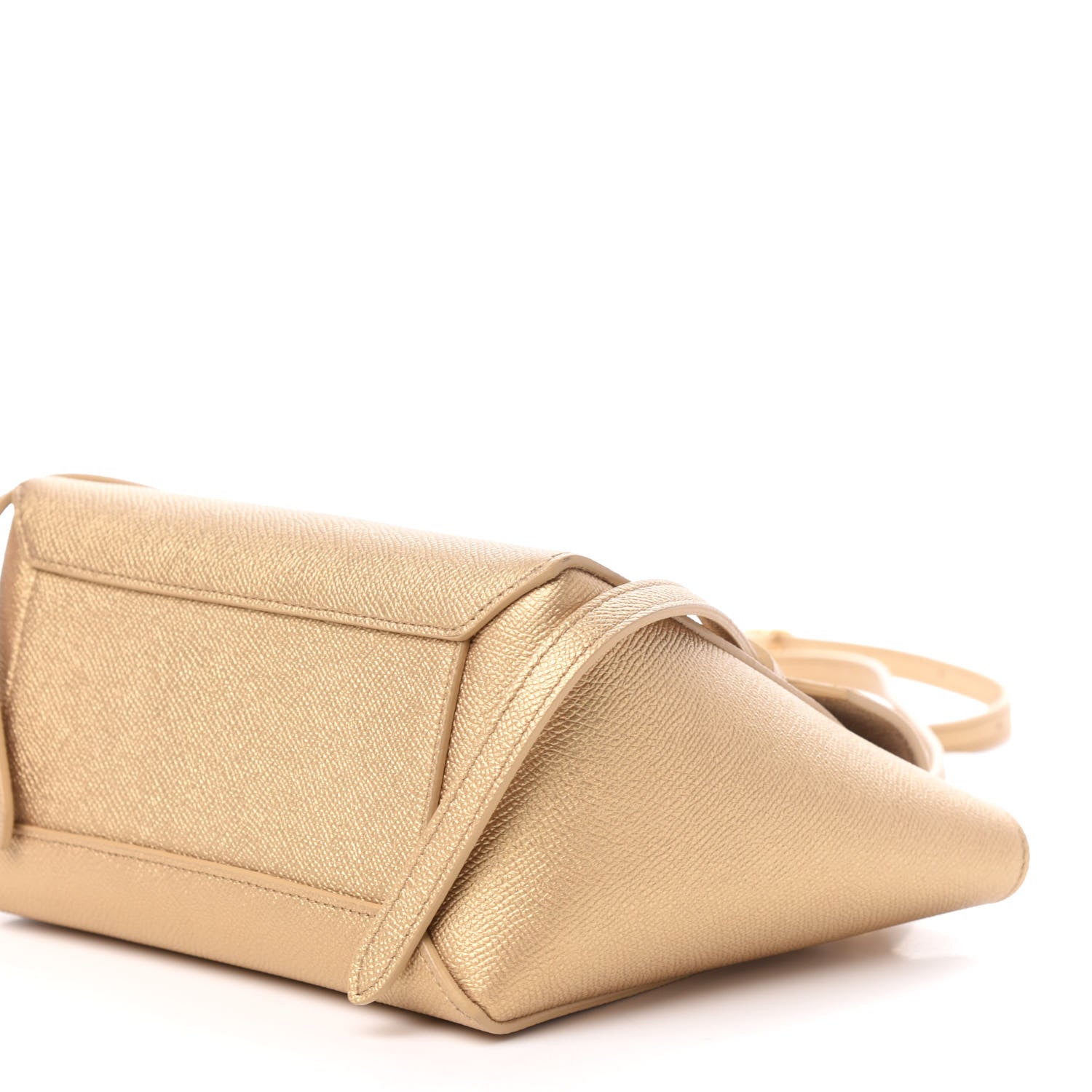 Celine Laminated Calfskin Nano Belt Bag Gold 9 of 10