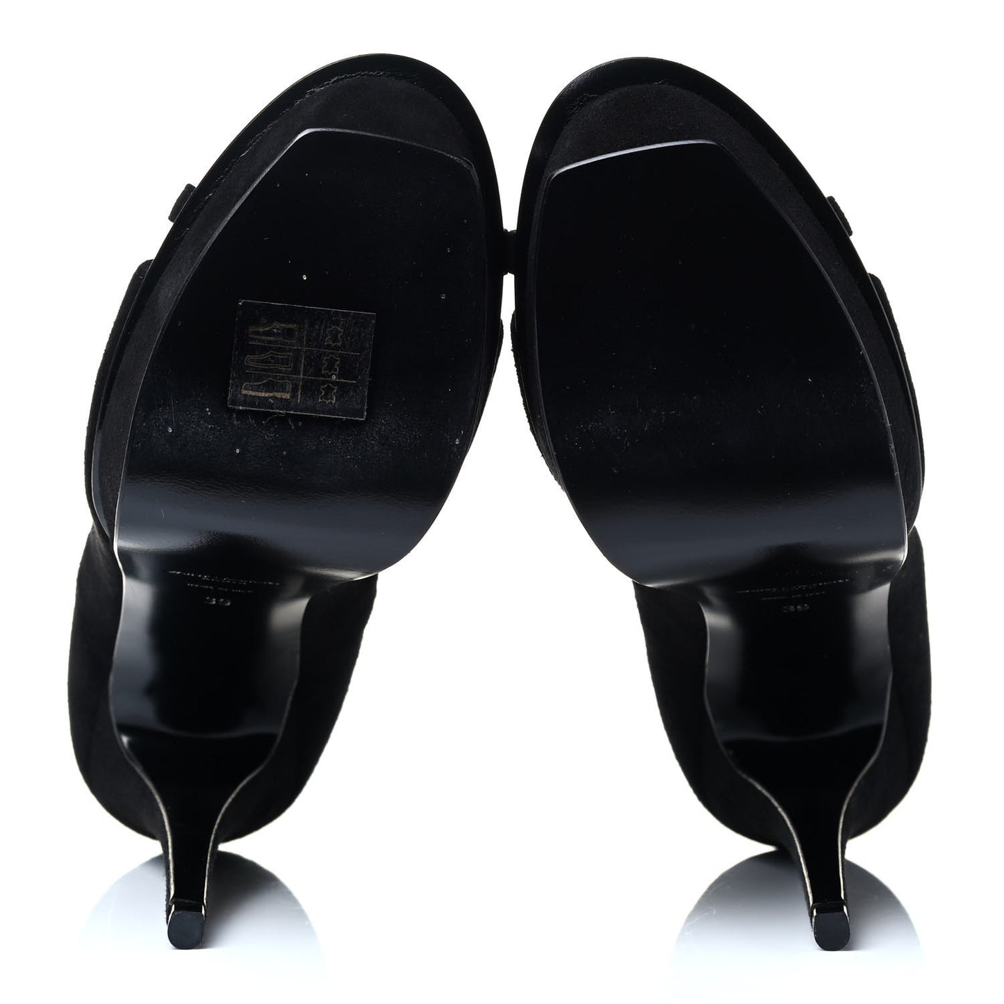 Kid Scamosciato Tribute 105 Lace Up Platform Sandals 39 Black