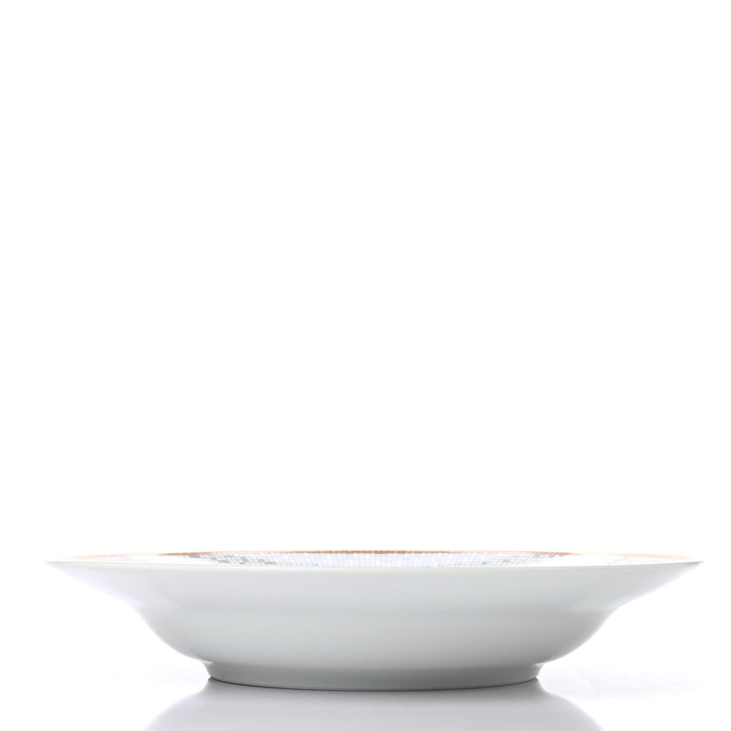 Porcelain Mosaique Au 24 Round Deep Platter Gold