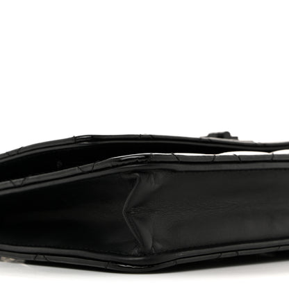 Chanel Patent Calfskin Quilted Reissue Wallet On Chain WOC So Black 10 of 12