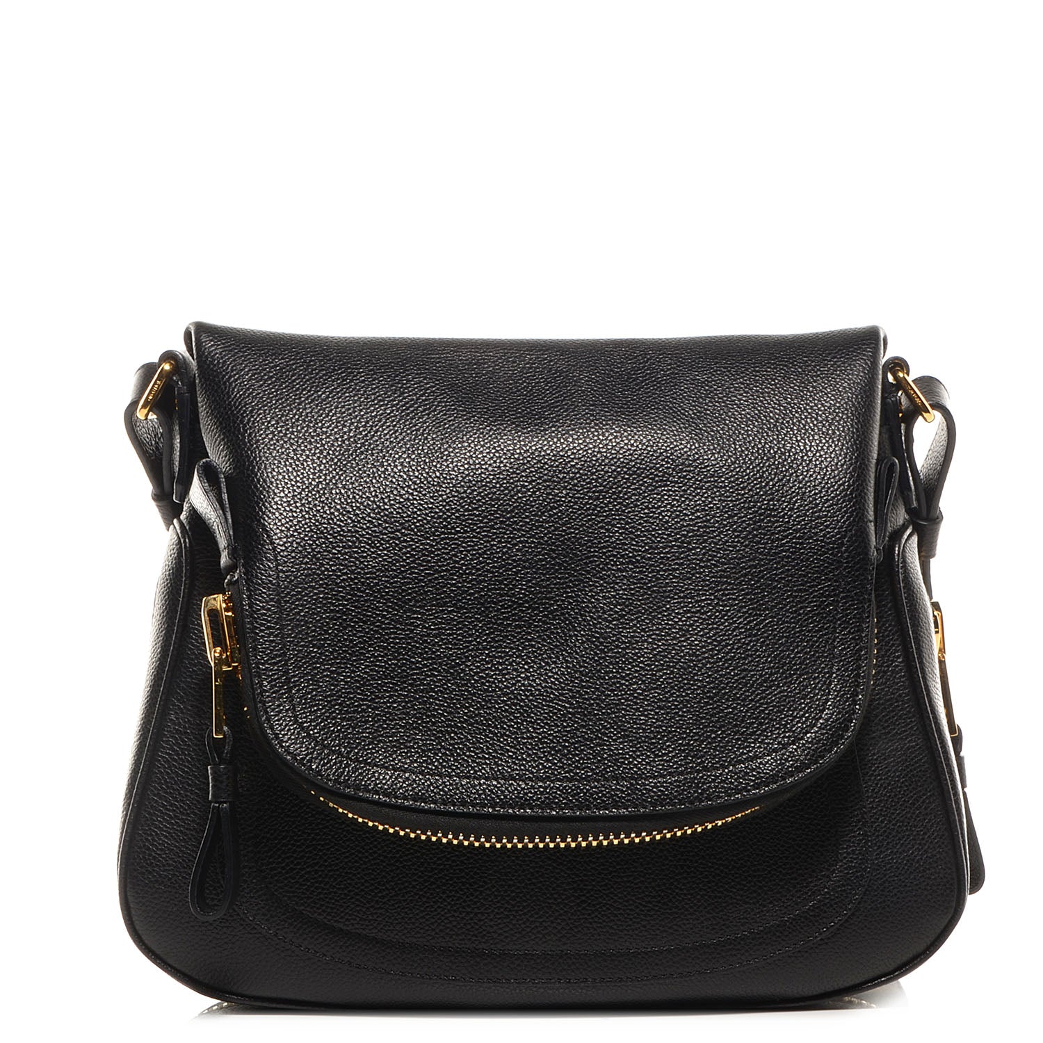 Tom Ford Grained Calfskin Medium Jennifer Crossbody Bag Black 1 of 8