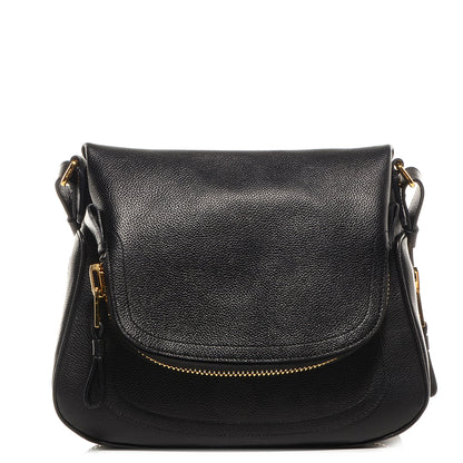 Tom Ford Grained Calfskin Medium Jennifer Crossbody Bag Black 1 of 8