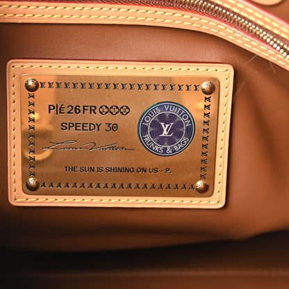 Louis Vuitton Calfskin Embroidered Monogram Speedy P9 Bandouliere 30 Golden Lotus Purple 7 of 10