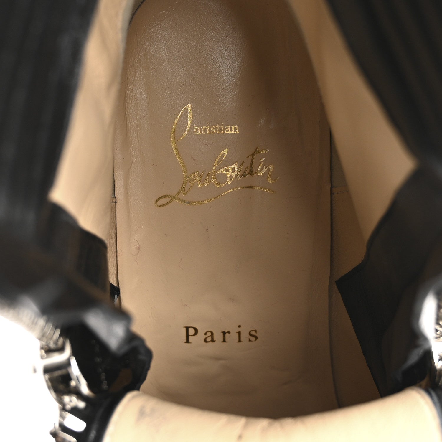 Christian Louboutin En Hiver Mixed Dual-Zip Booties 39 Black 7 of 13