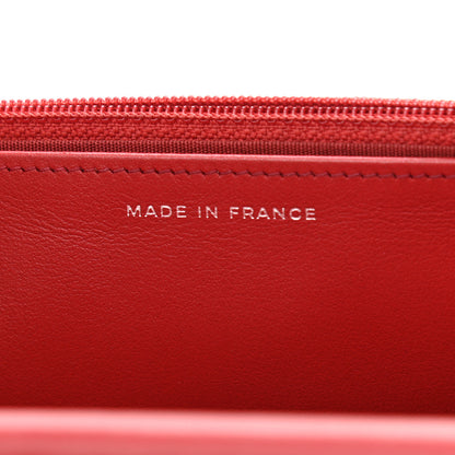 Chanel Caviar Quilted Boy Wallet On Chain WOC Red 7 of 13