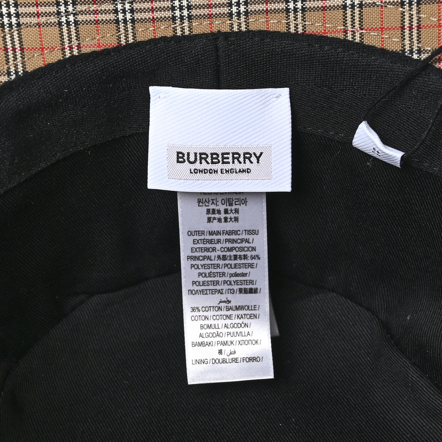 Technical Cotton Micro Check Bucket Hat M