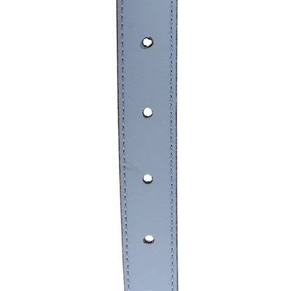 Gucci Moon Calfskin Palladium Double G 20mm Belt 90 36 Porcelain Light Blue 4 of 4