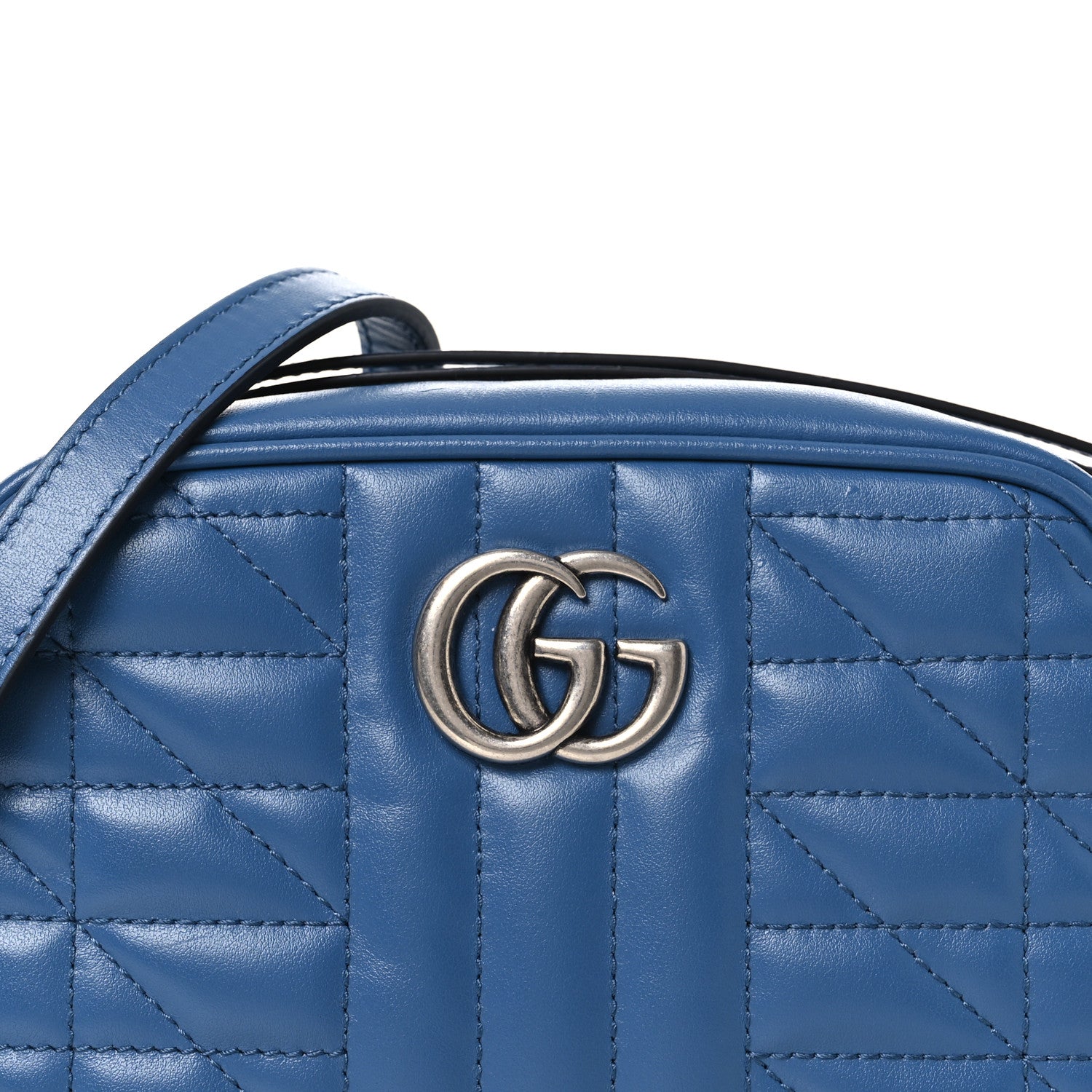 bLue Gucci ビジネスバッグ GUCCI（グッチ） ビジネスバッグ レザー ネイビー シルバー金具 387074