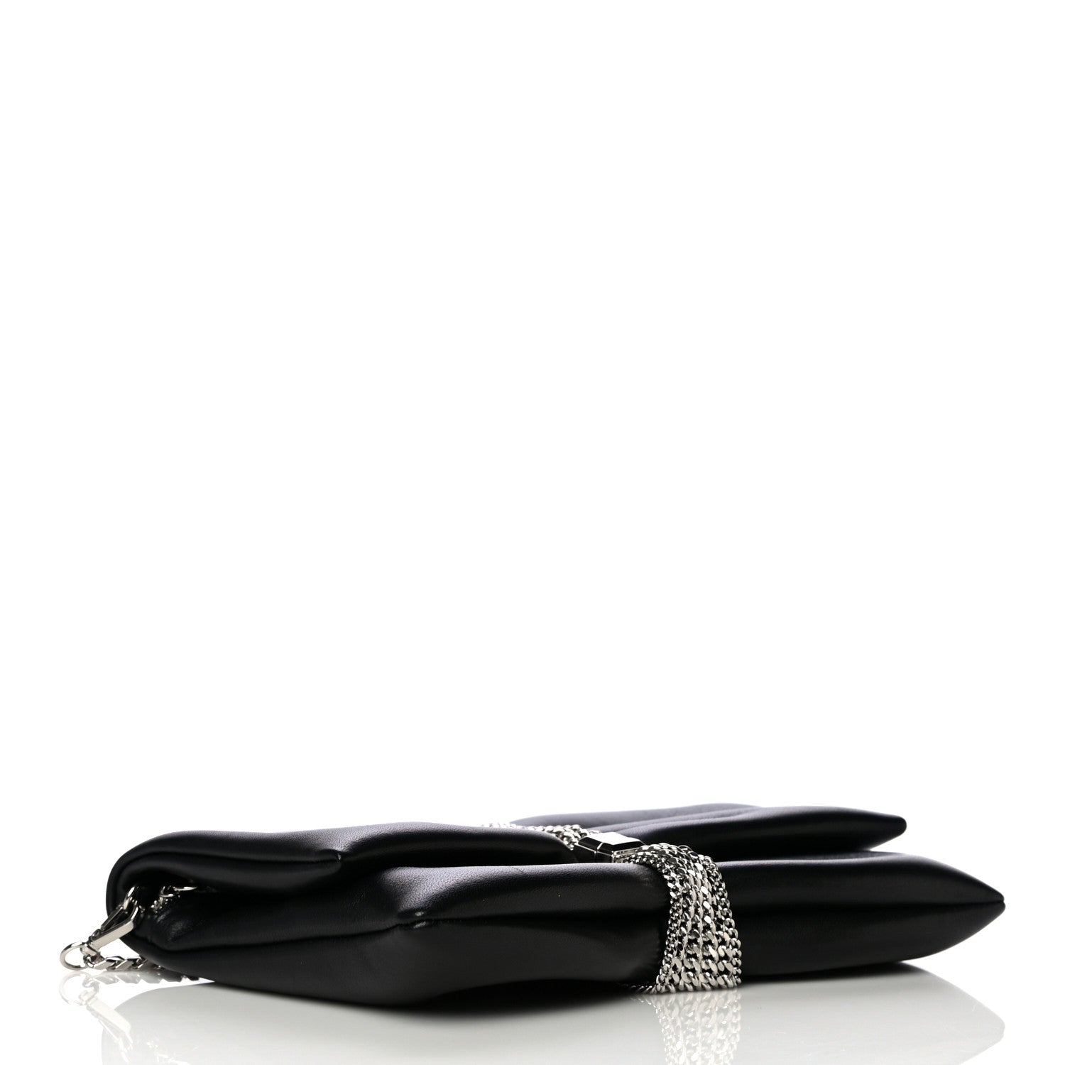 Jimmy Choo Lambskin Daisy Foldover Clutch Black 3 of 9
