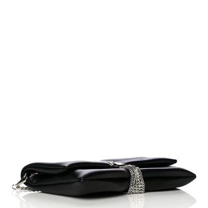 Jimmy Choo Lambskin Daisy Foldover Clutch Black 3 of 9