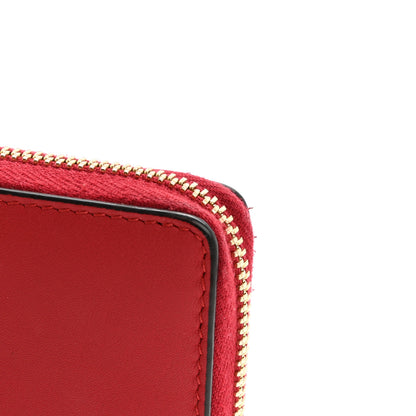Gucci Calfskin Bamboo Round Zip Long Wallet Red 10 of 10