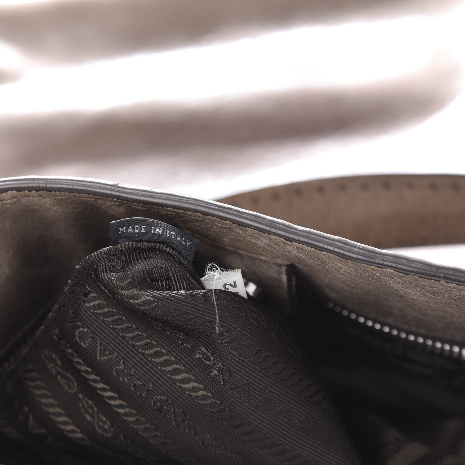 Prada Vitello Shine Hobo Argilla 9 of 14