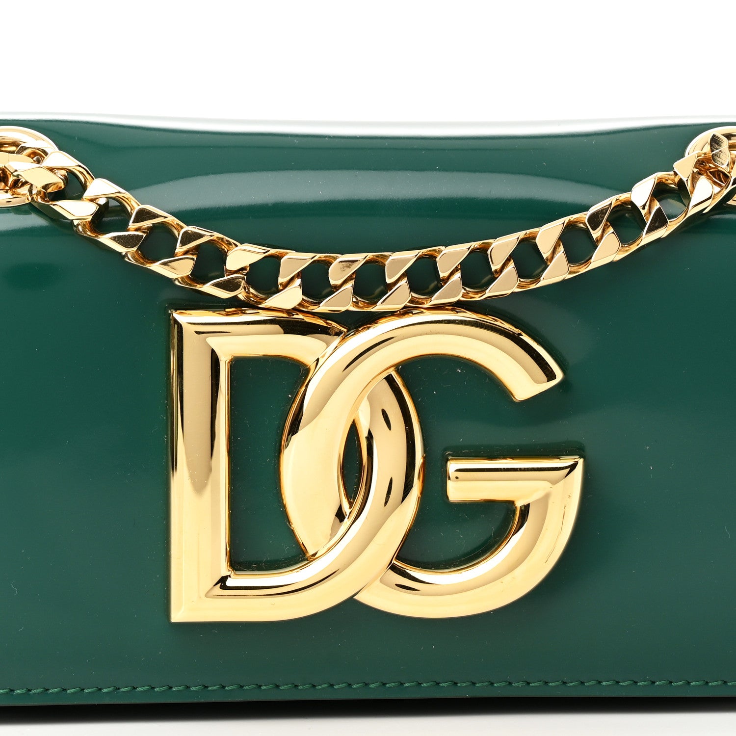 Dolce & Gabbana Patent DG Girls Phone Shoulder Bag Emerald 8 of 11