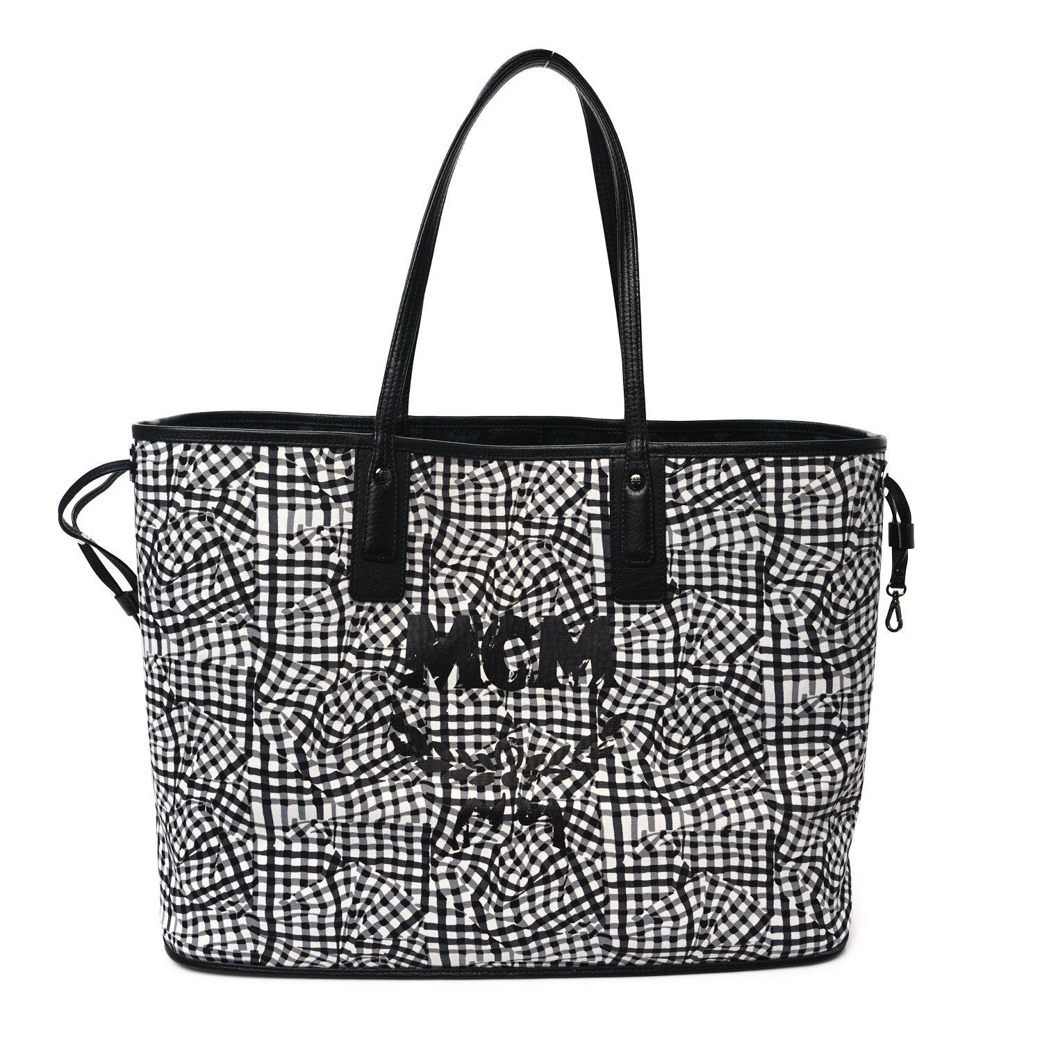 MCM Visetos Large Liz Reversible Shopper Tote Black 11 of 17