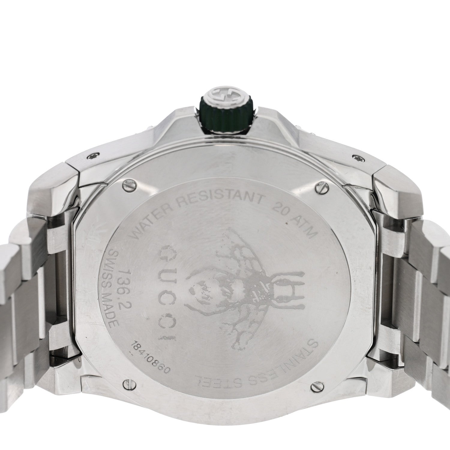 Gucci Stainless Steel 45mm Dive Quartz Watch Green 4 of 5