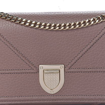 Christian Dior Grained Calfskin Diorama Croisiere Chain Wallet Taupe 10 of 11
