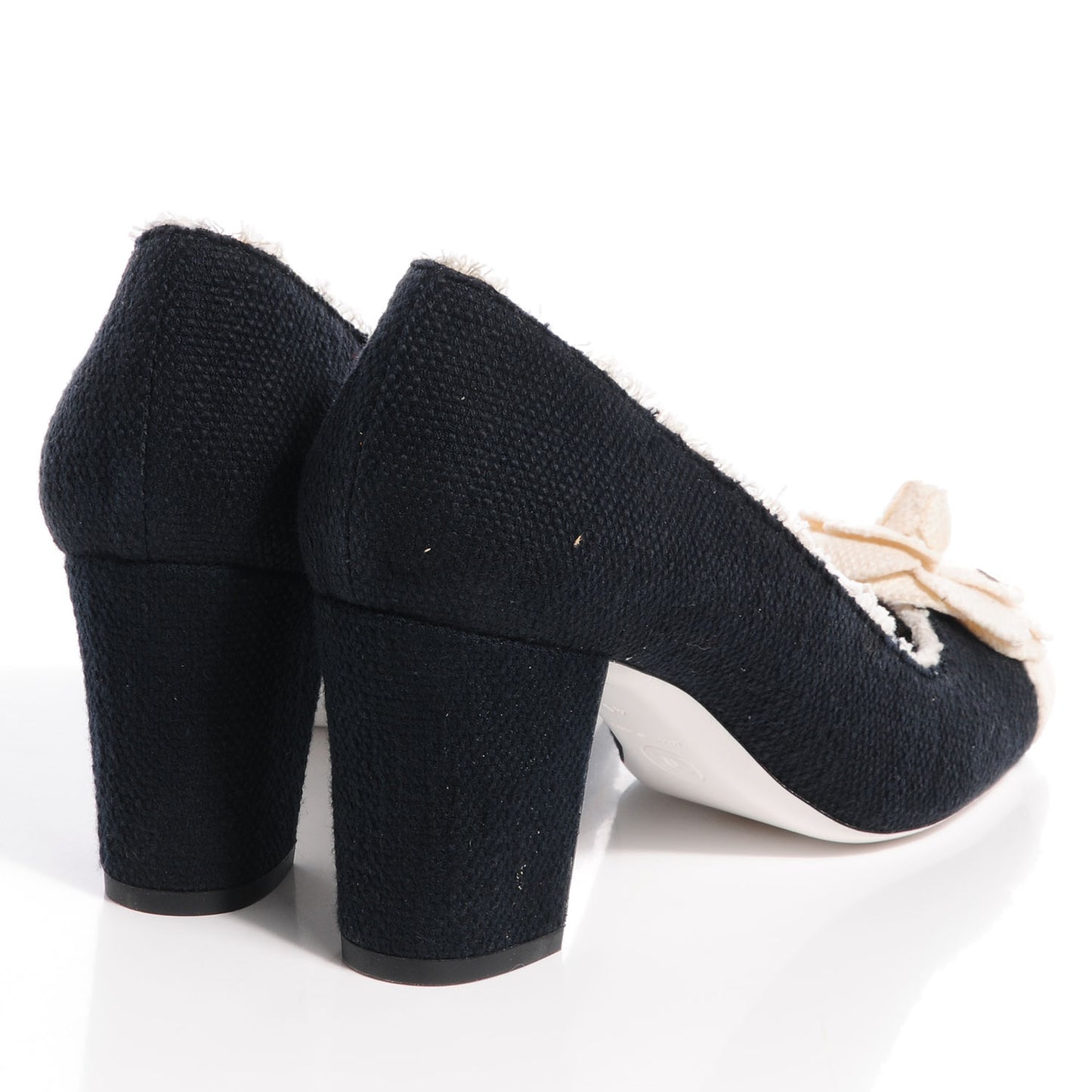 Tweed Escarpins Camellia CC Pumps 41 Navy White