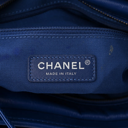 Chanel Aged Smooth Calfskin Quilted Medium Gabrielle Logo Hobo Blue 6 of 12