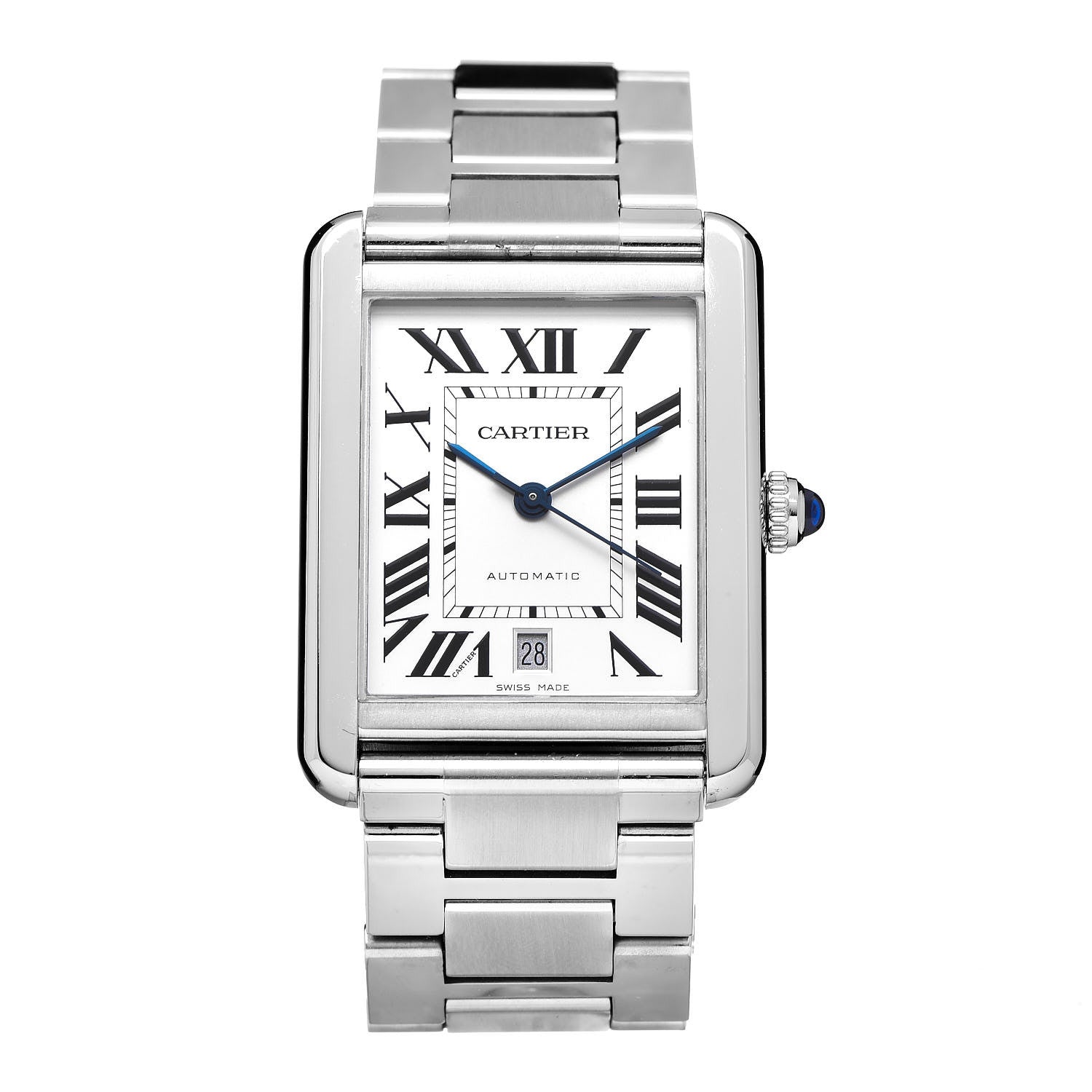 Cartier Stainless Steel 31mm Tank Solo Automatic Watch 1 of 9