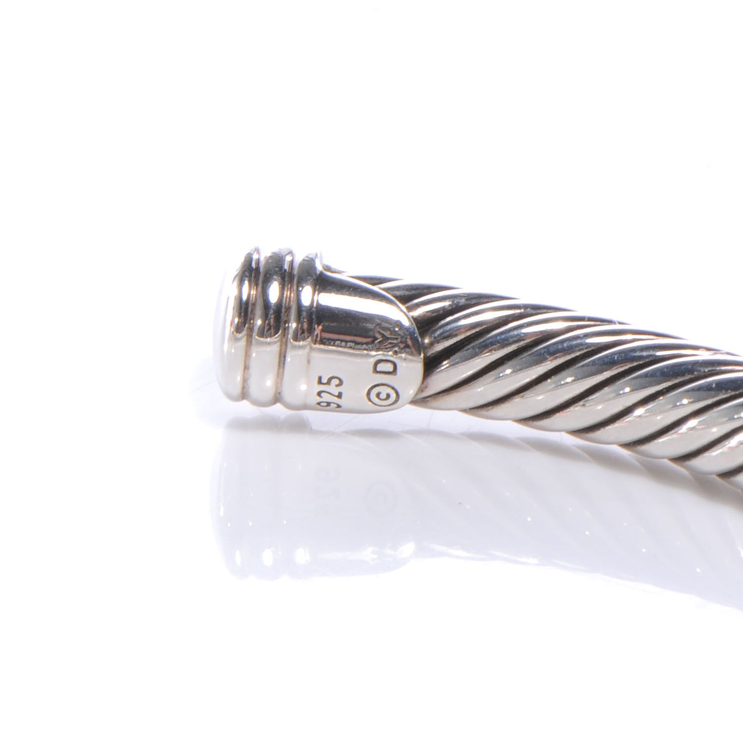 Sterling Silver Blue Sapphire 5mm Cable Classics Cuff Medium