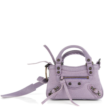 Balenciaga Agneau Classic Hardware Mini First Bag Charm Glycine 1 of 6