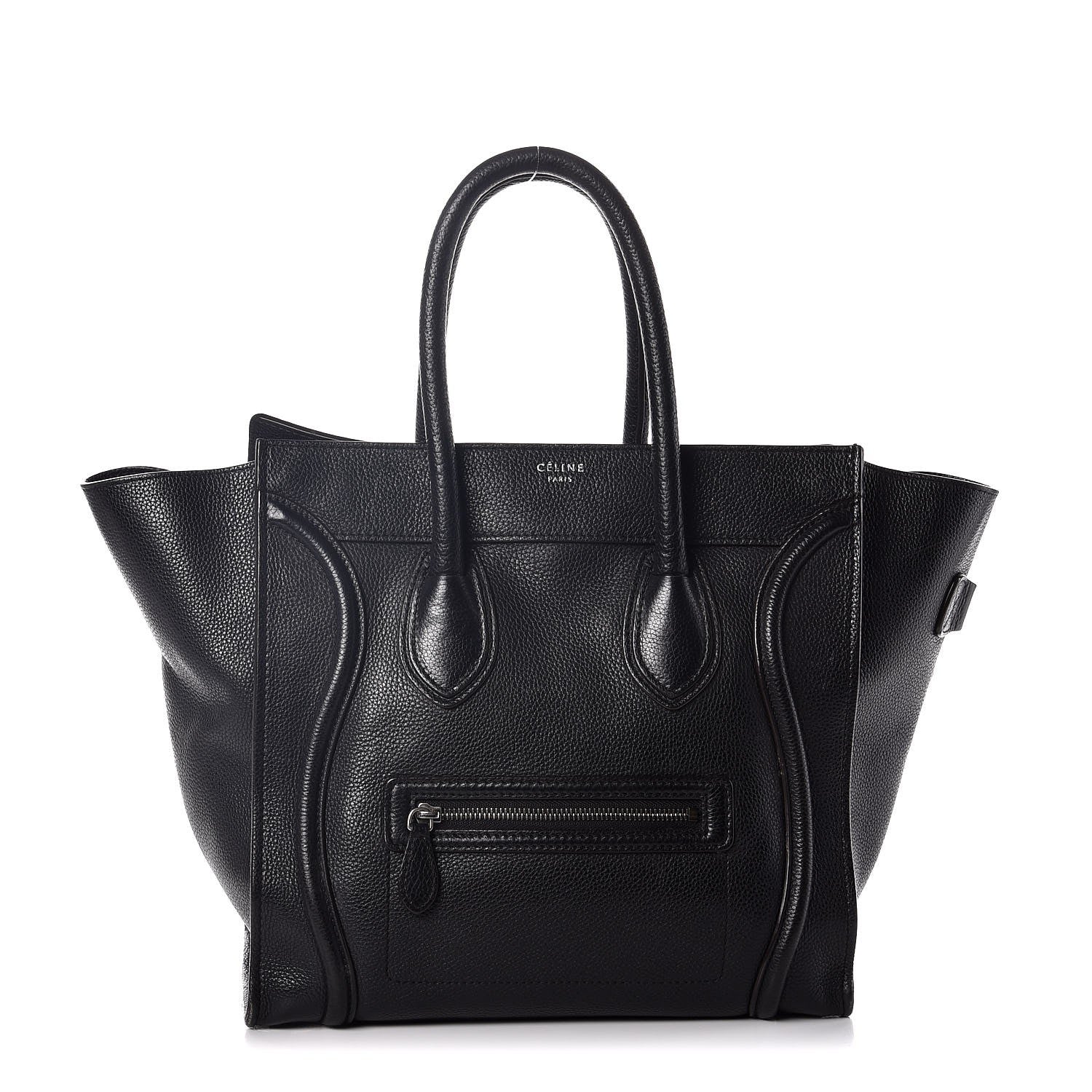 Celine Drummed Calfskin Mini Luggage Black 1 of 13