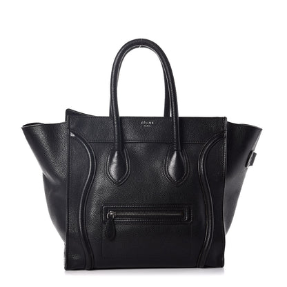 Celine Drummed Calfskin Mini Luggage Black 1 of 13
